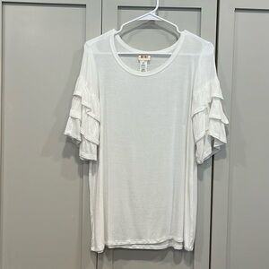 BiBi 👚Women’s Ruffle Sleeve Lightweight Top/Shirt Sz:M (Buy Now Only)No Offers